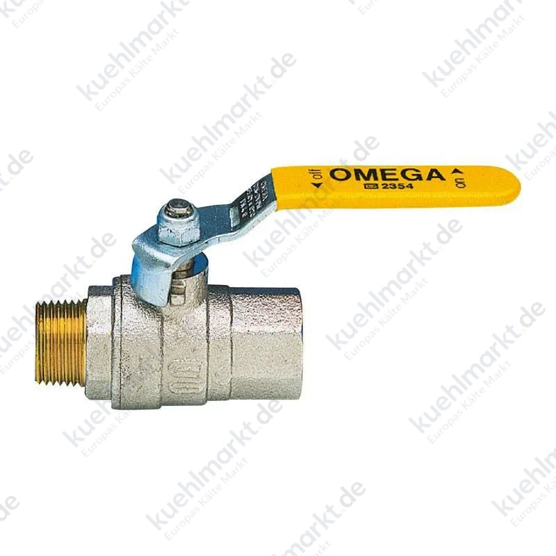 Enolgas Omega Kugelhahn mit Stahlhebel A/I 1 1/2 S0272N38