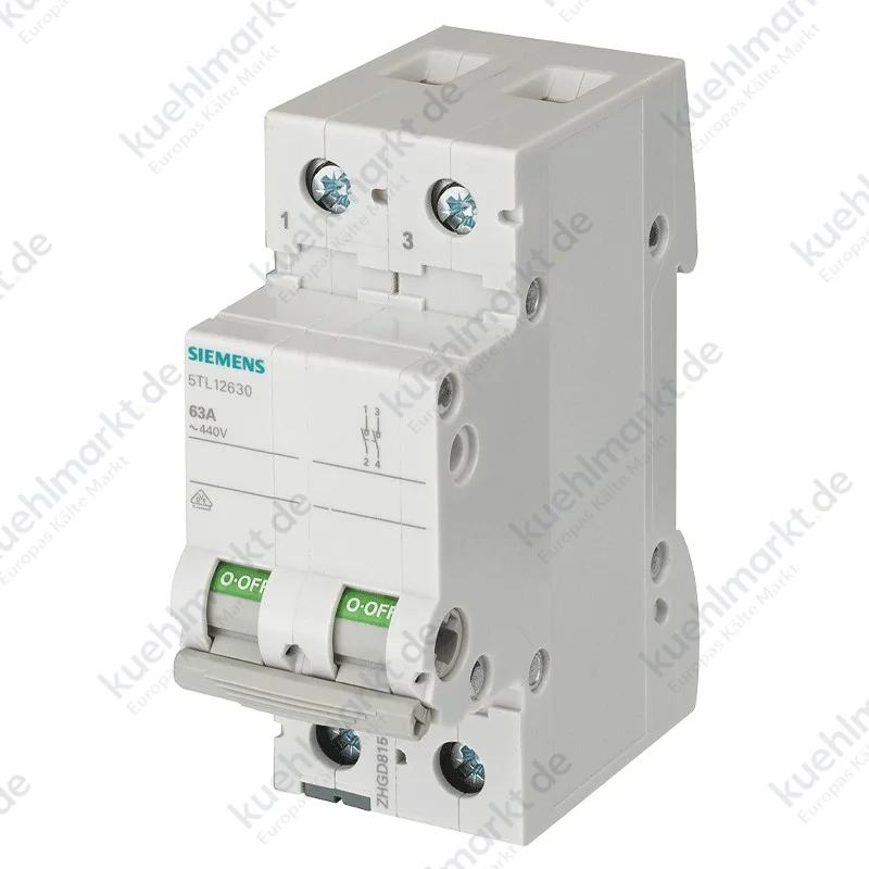 Siemens 63A 2-polig 2M 5TL12630 AUS-Schutzschalter