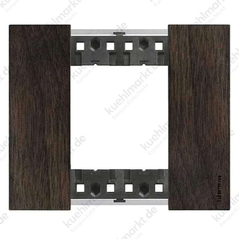 Bticino Living Now Platte 2 Module Farbe Holznussbaum KA4802LG