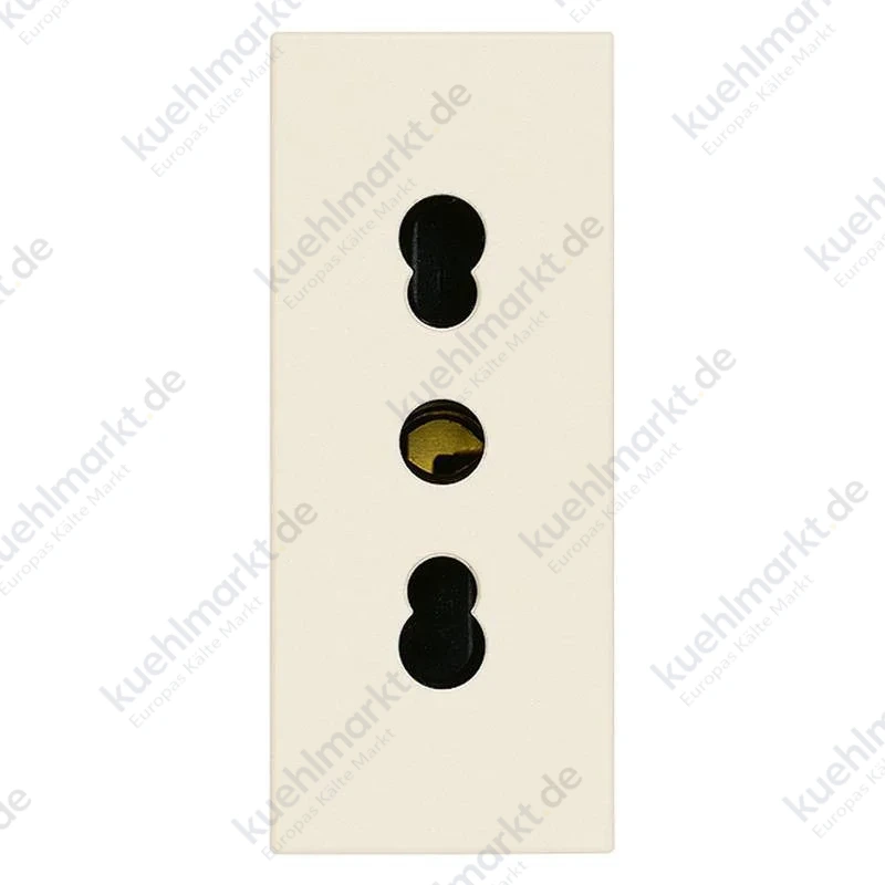 Vimar Linea zweipolige Steckdose 16A 2P+E 2P+E 2P+E P17/11 hanffarbig 30203.C