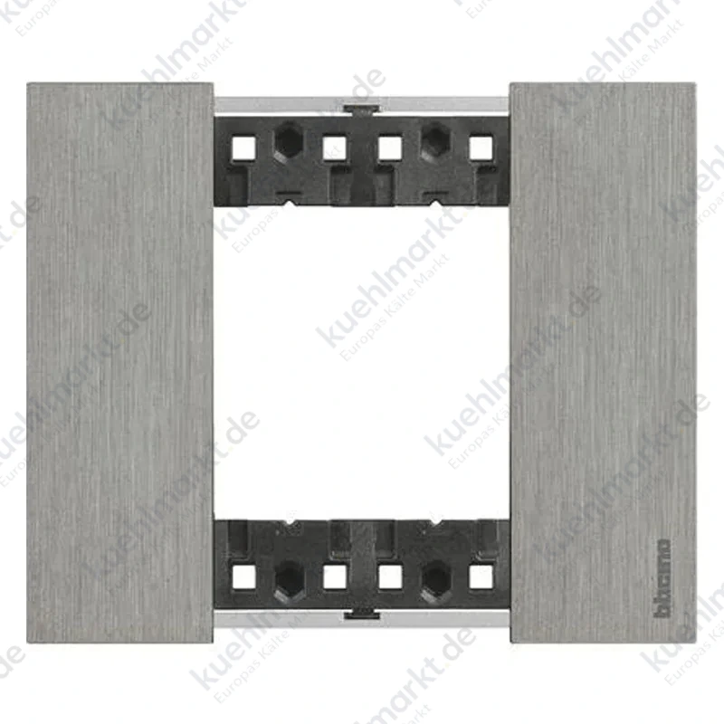 Bticino Platte Living Now 2 Module Farbe: Stahl KA4802ZG
