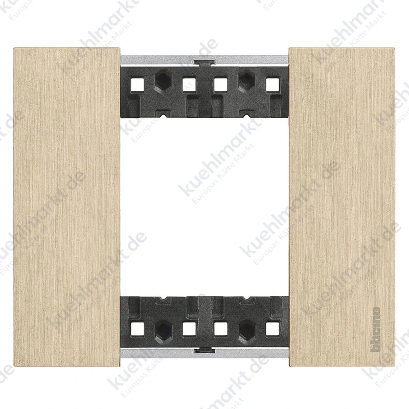 Bticino Living Now 2 Module Abdeckrahmen Farbe Gold KA4802ZW