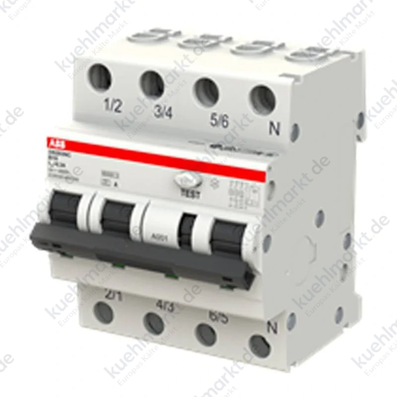 Abb DS203NC FI-LS-Schalter 4P 10A 30mA 6kA C AC 4M DS3NC10AC30