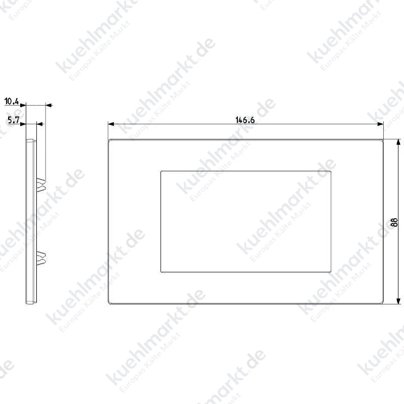 Vimar Total Look Linea Platte 4 Module Tecnopolymer Hanffarbig 30654.01