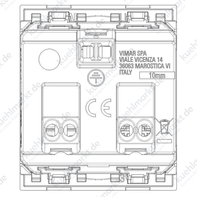 Vimar Linea Standard Schuko Steckdose 16A 2P+E P40 Hanffarbig 30210.C