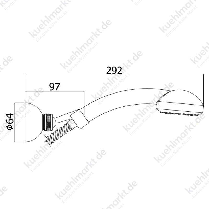 Paffoni Lime Dusch- und Badewannenarmatur mit schwenkbarer Handbrause und Perlator LM023CR