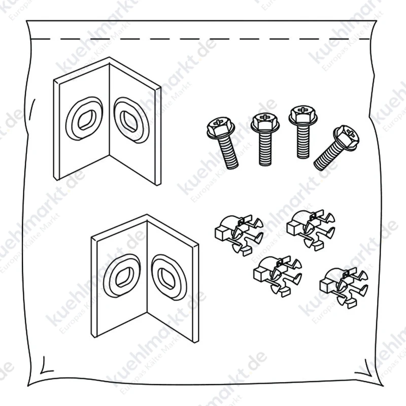 Bticino Serie MAS Set Schrauben und -Platten zur Flankierung von Schaltkästen 82000A