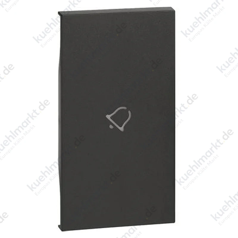 Bticino Living Now Abdeckung mit Glockensymbol 2M schwarz KG01M2D