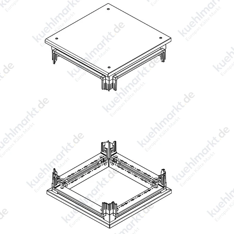Bticino Sockel- und Header-Kit für HDX 350x350 Schränke 91801/33A