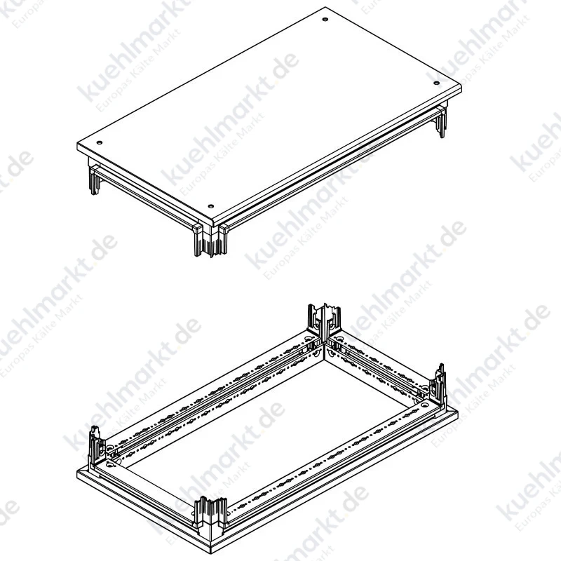 Bticino Sockel- und Kopfbausatz für HDX 600X350 Schränke 91801/63A