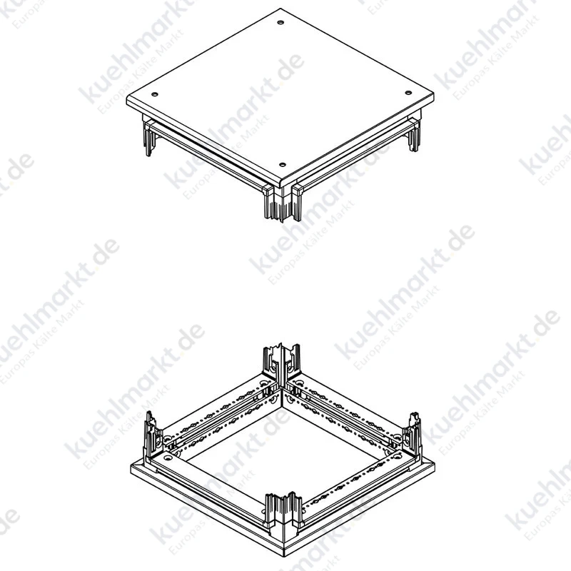 Bticino Sockel- und Kopfbausatz für HDX 600x600mm Schränke 91801/66A