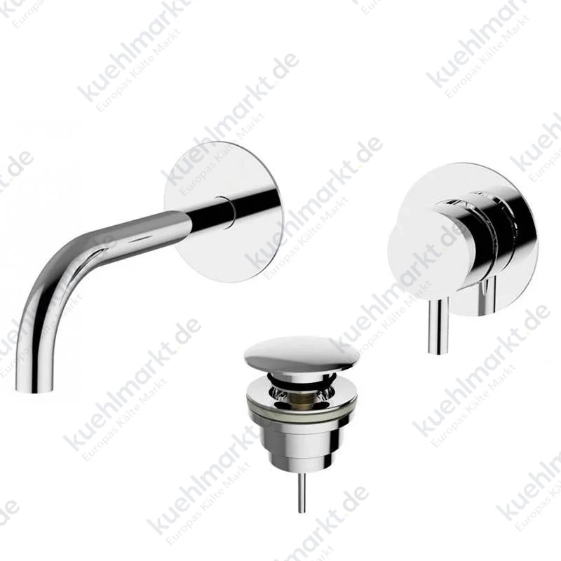 Teorema Jabil 25 Waschtischarmatur Wandmontage 2-teilig mit Ablaufgarnitur 73318E11-001