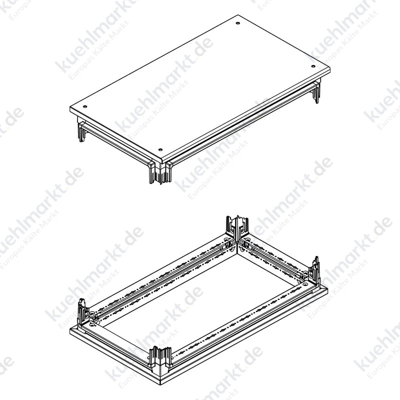 Bticino Sockel- und Kopfbausatz für HDX-Schränke 850x350mm 91801/83A
