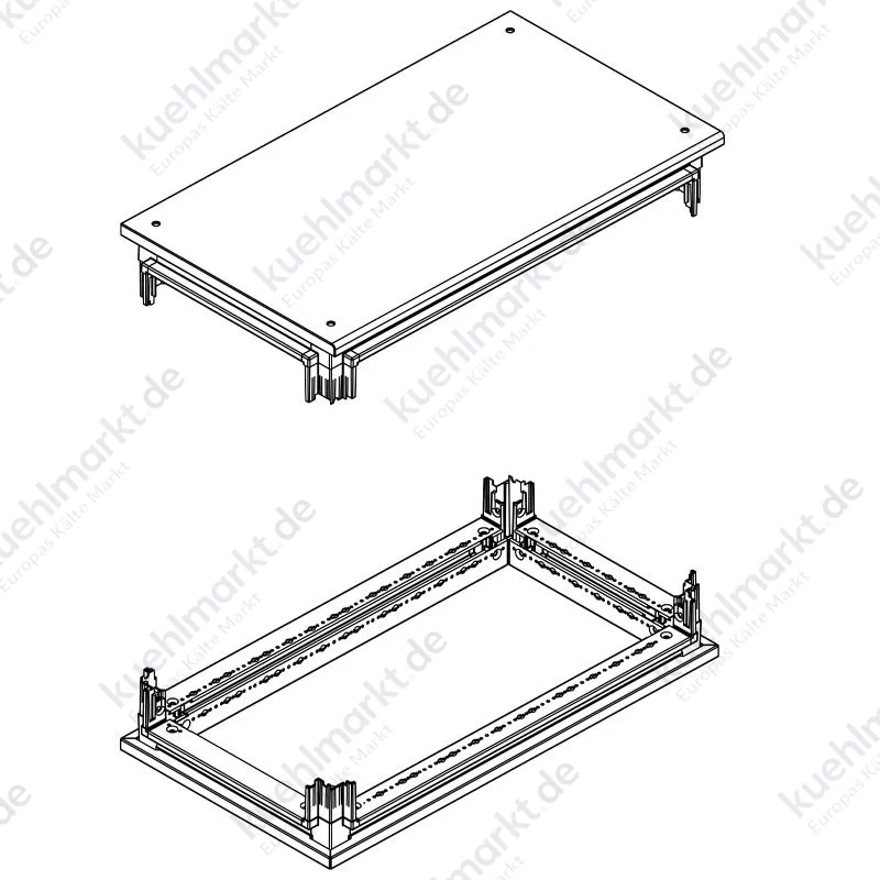Bticino Sockel- und Kopfbausatz für HDX-Schränke 850x600mm 91801/86A