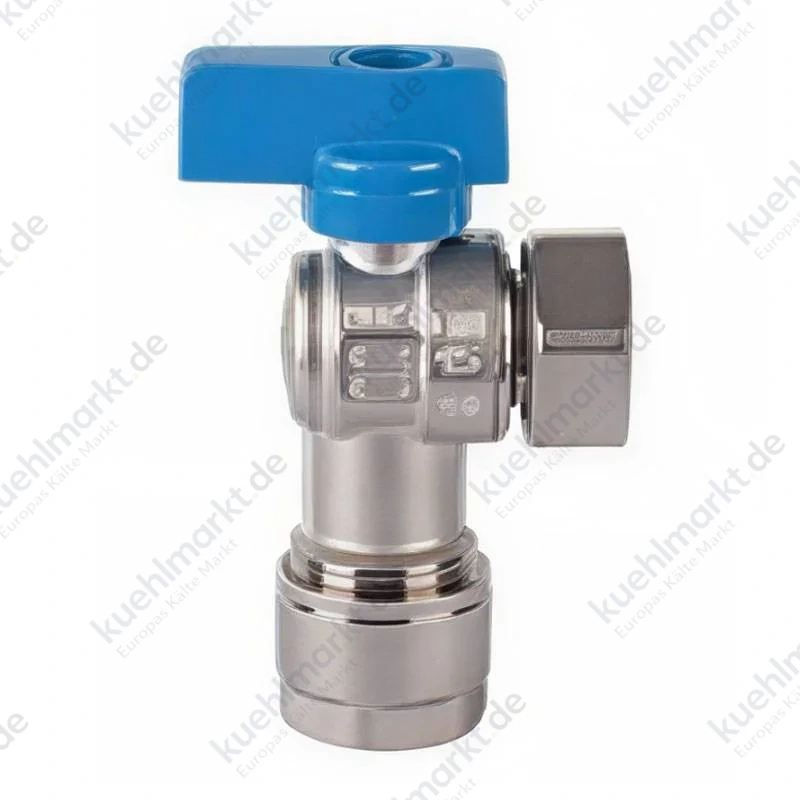 Enolgas Eckkugelhahn für Kessel mit Drehgelenk 3/4 blau R1024N70
