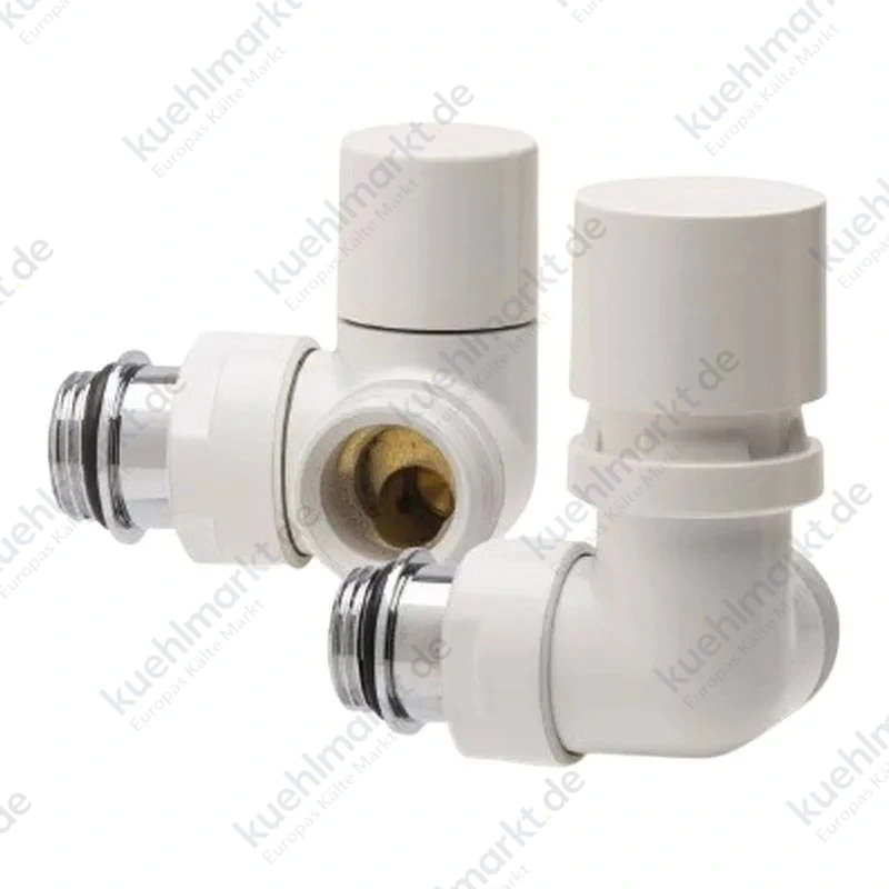 Luxor Koaxialer Thermostatsatz links für Heizkörper DN15 1/2 Weiß 14832703B