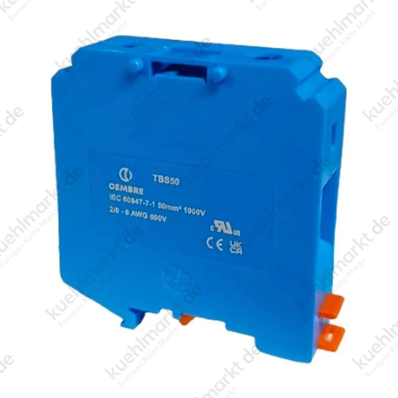 Cembre Din Klemme mit Schraubklemme 50 mmq 24 mm blau TBS50-BU
