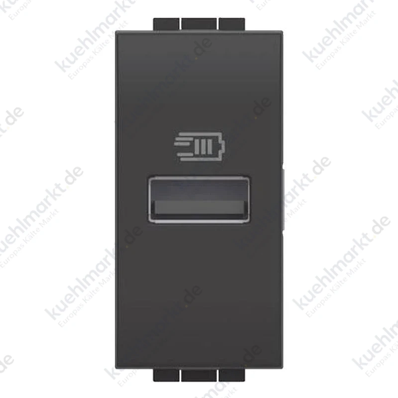 Bticino LivingLignt USB-Steckdose Typ A 5Vdc 1 Modul Anthrazit L4191A