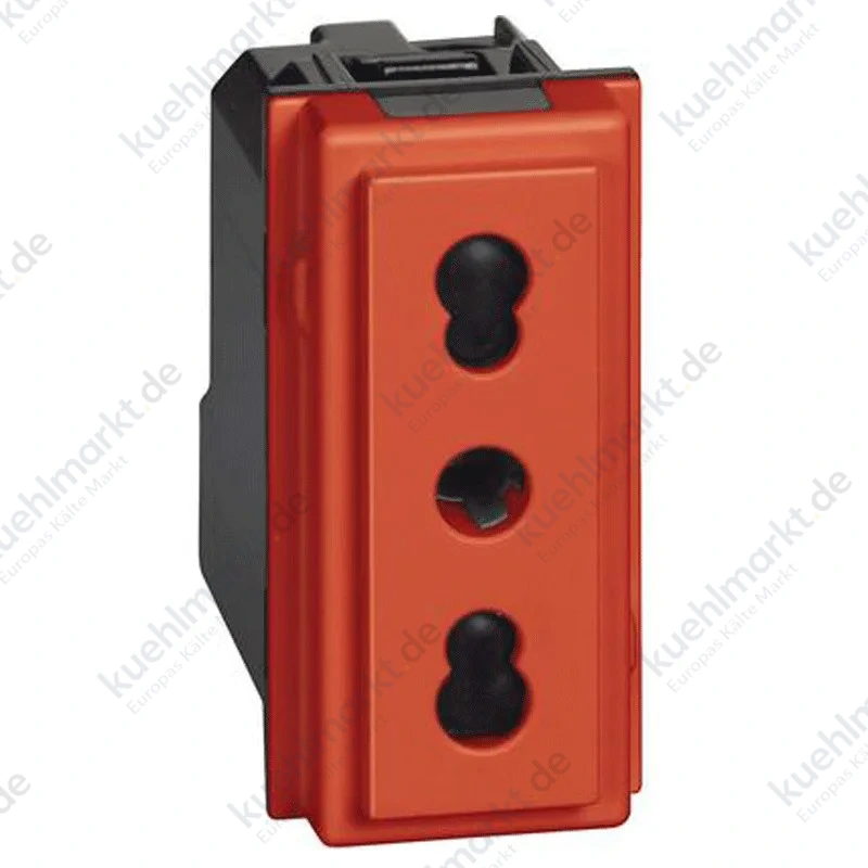Bticino Buchse Living Now 2P+T 10/16A rot KR4180