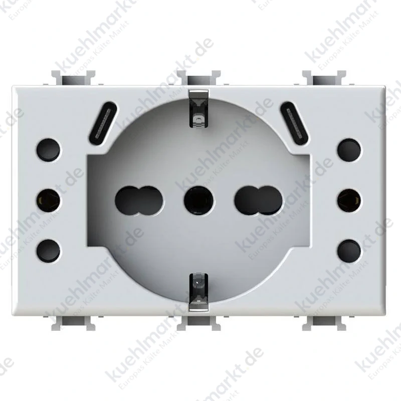 4Box P503 USB-Steckdose mit 5 Eingängen kompatibel mit Bticino Matix Weiß 4BUSBP503.AM