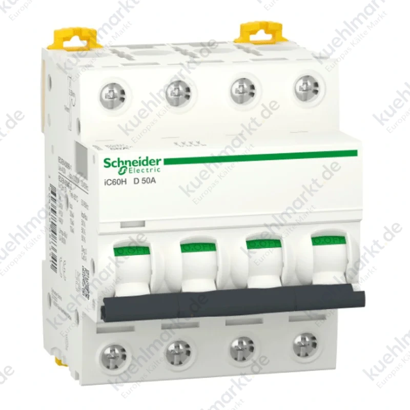 Motorschutzschalter Schneider 4P 50A 10KA D 4 module A9F85450