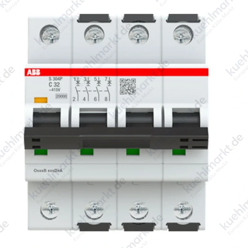 Abb S304P LS-Schalter 4P 32A 25kA Typ C 4 Module S304PC32