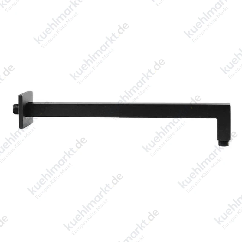 Wandmontierter quadratischer Duscharm 35 cm mattschwarz