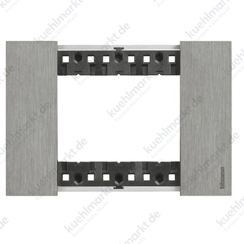 Bticino Living Now Platte, 3 Module, Farbe: Stahl KA4803ZG