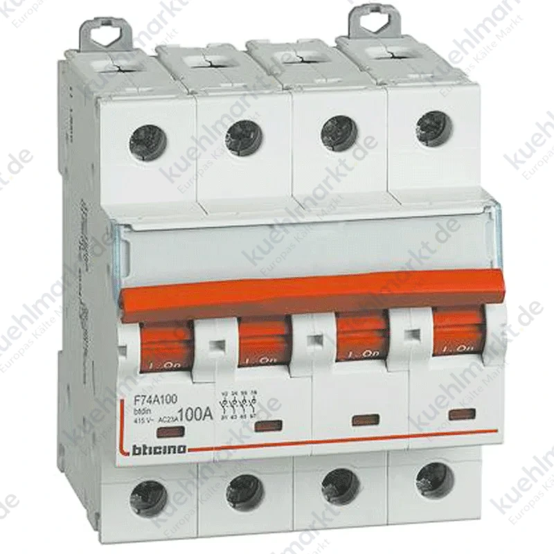 Bticino Trennschalter 4P 100A 6 Module F74A100