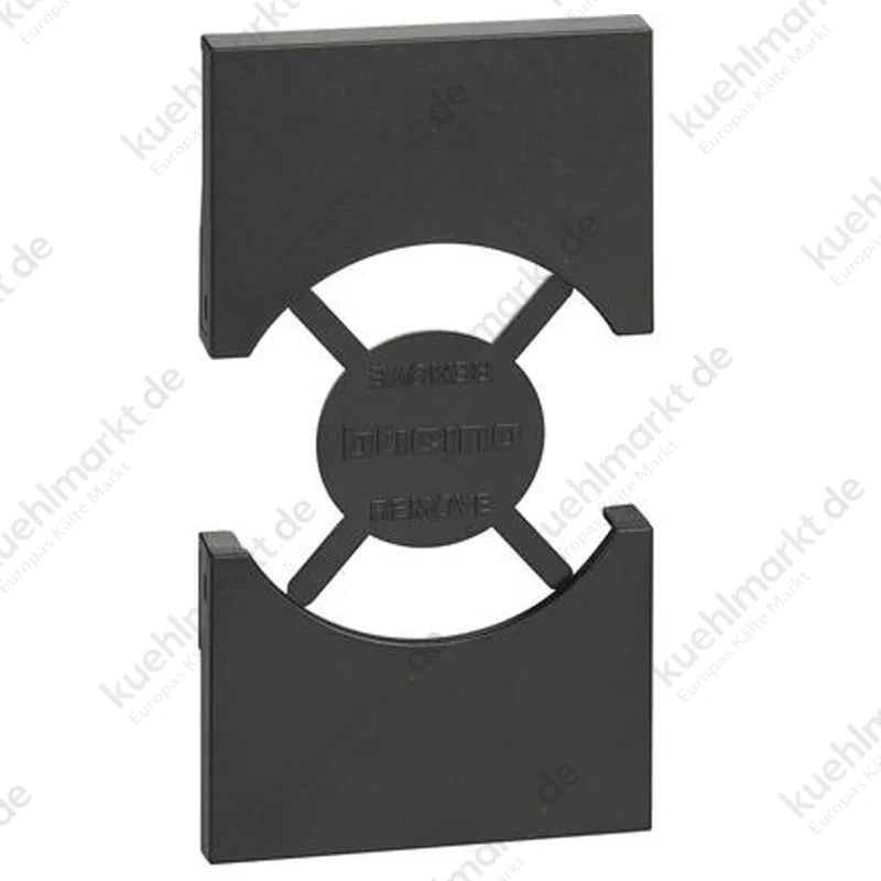Bticino Living Now Abdeckung für Schuko 2 Modul Steckdose schwarz KG03