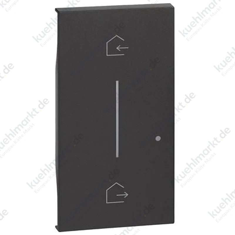 Bticino Living Now beleuchtbare Abdeckung, Symbol: ENTRA&ESCI Wireless, Schwarz KG40M2