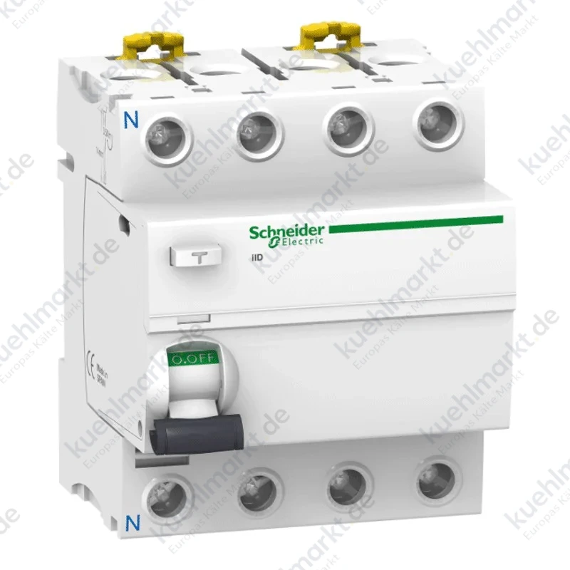 Schneider Fehlerstrom-Schutzschalter 4P 25A 30MA AC 4 Module A9R41425