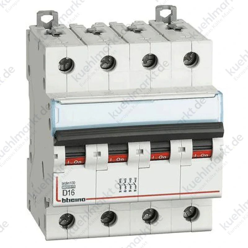 Bticino LS-Schalter 4-Polig D 16A 10kA 4 Module FH84D16