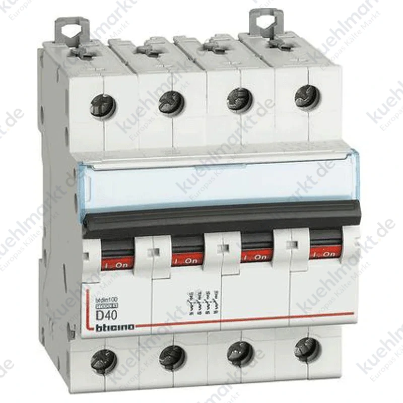 Bticino LS-Schalter 4-polig D 40A 10kA 4 Module FH84D40