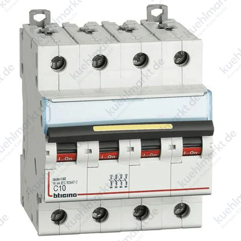 Bticino LS-Schalter 4-polig C 10A 16kA 4 Module FT84C10