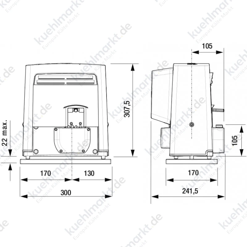 Kit Came Automatisierung Schiebetor 800Kg 230V 001U2313