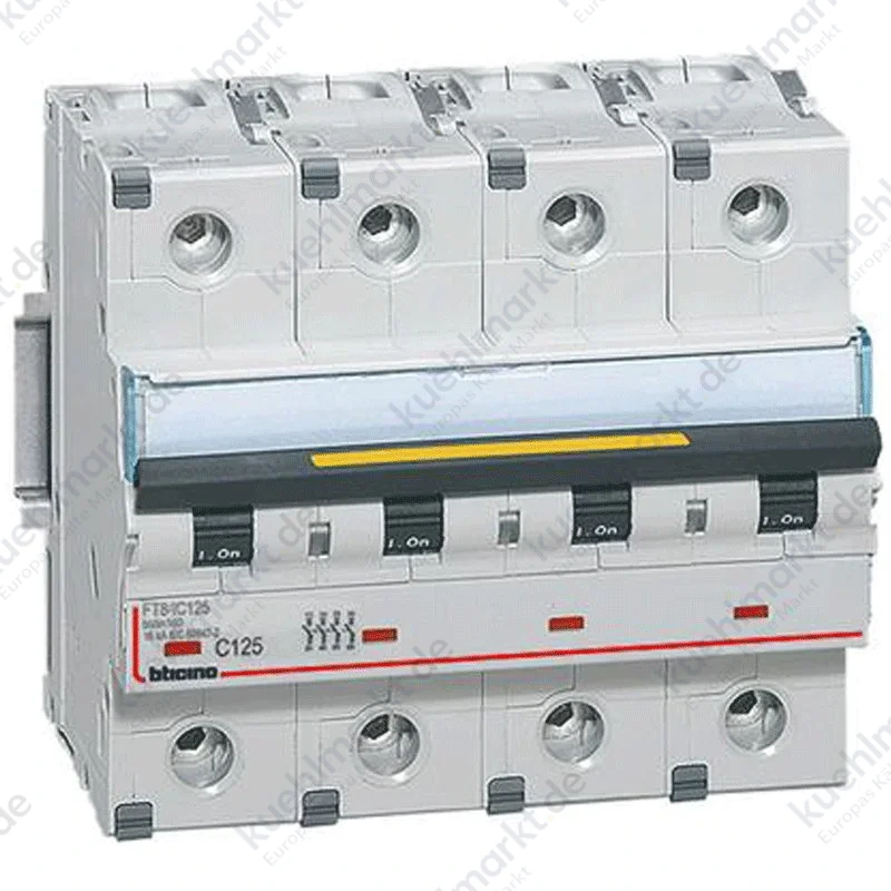 Bticino LS-Schalter 4P C 125A 16kA 6 Module FT84C125