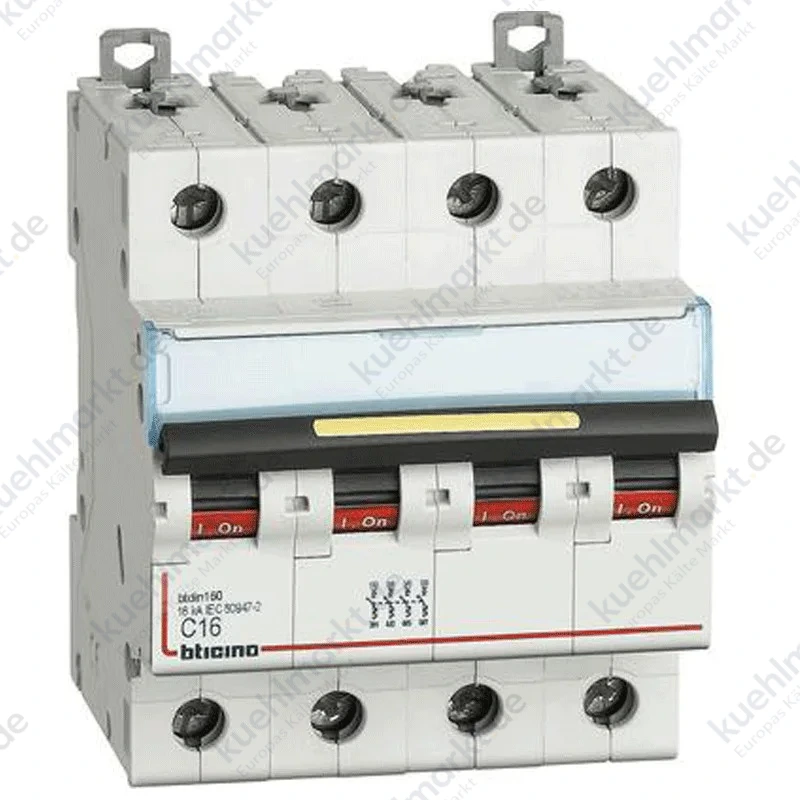 Bticino LS-Schalter 4-polig C 16A 16kA 4 Module FT84C16