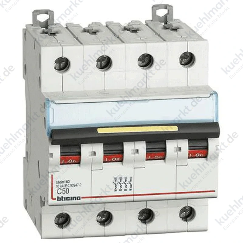 Bticino LS-Schalter 4-polig C 50A 16kA 4 Module FT84C50
