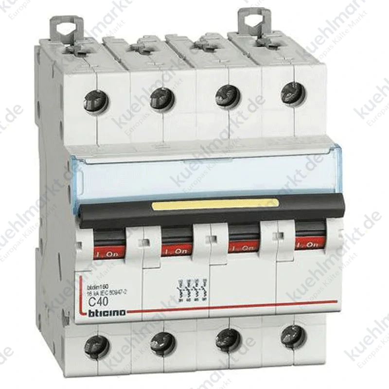 Bticino LS-Schalter 4-polig C 40A 16kA 4 Module FT84C40
