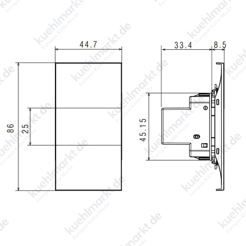 Bticino Living Now 3A 250V AC 2M K4040N Druckknopf