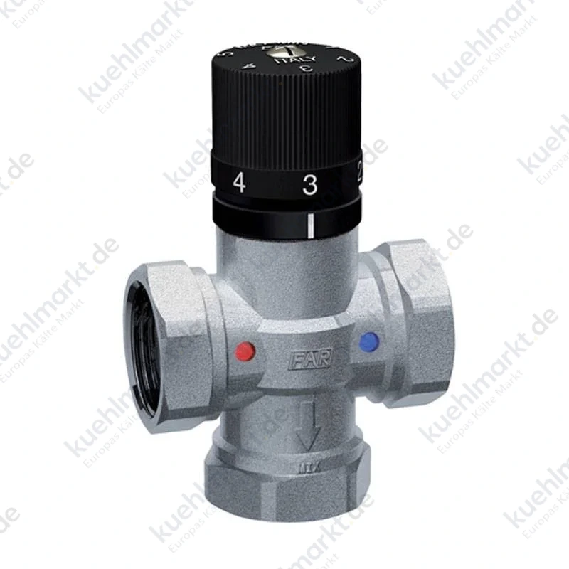 Far Verchromter Thermostat-Mischer I 1-Zoll für Sanitärinstallationen 3950 1