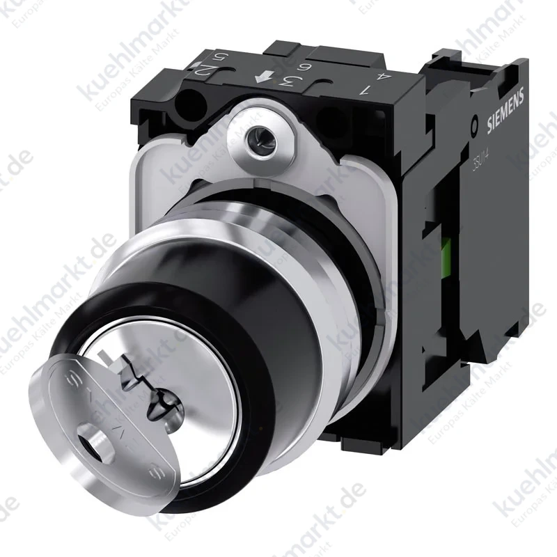 Siemens Ronis 22mm Schlüsselschalter 2 Positionen OI 3SU11504BF111BA0
