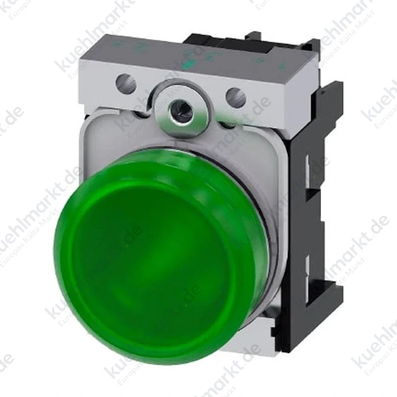 Anzeige Siemens-hell-grün-LED 230V 22mm 3SU11566AA401AA0