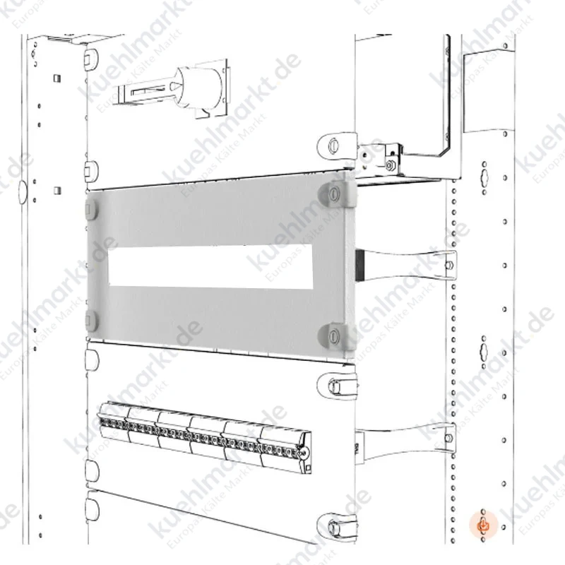 Gewiss QDX Fensterpaneel mit DIN-Schiene 24 Module 600x200 mm GWD3302