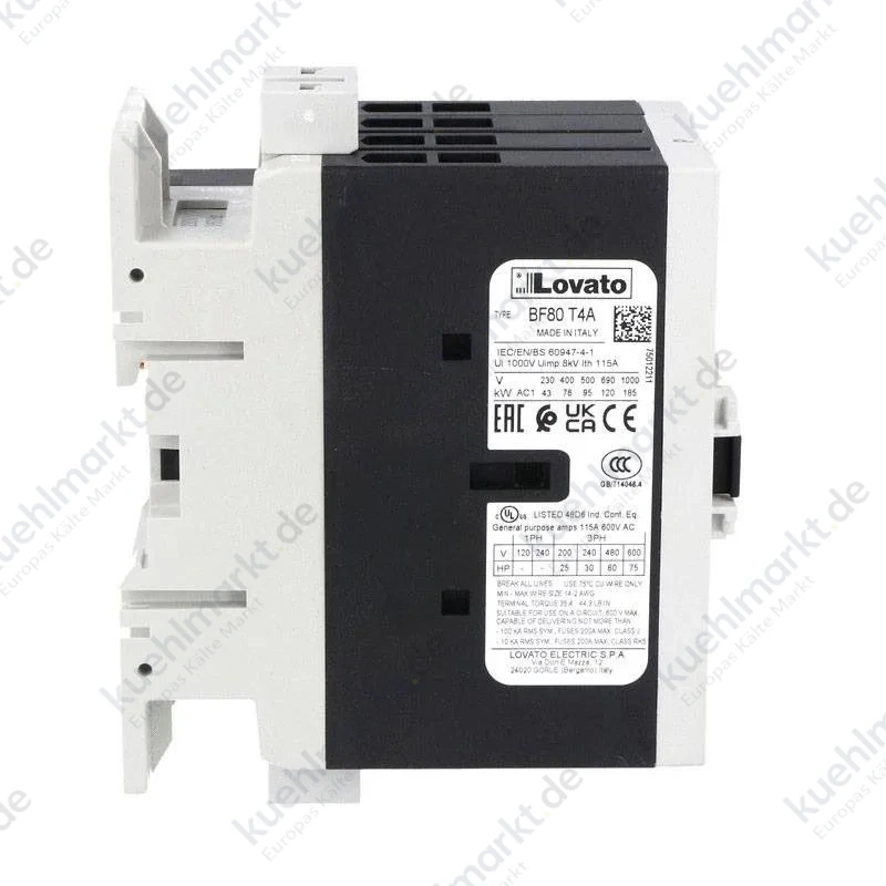 Lovato vierpoliges Schütz 115A AC1 4P 230V AC BF80T4A230