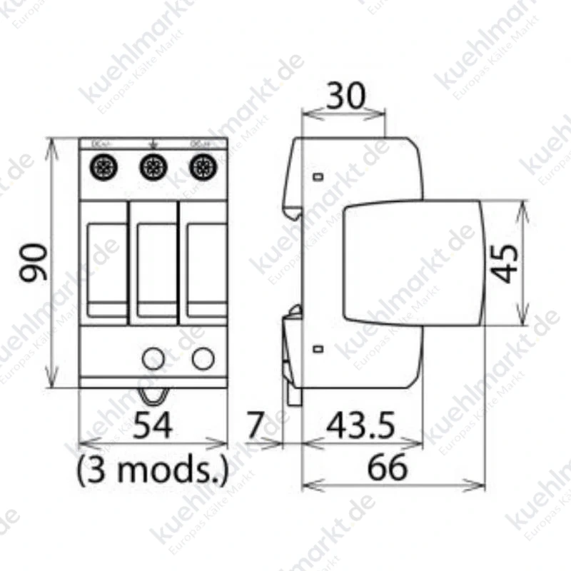 Dehn Überspannungsableiter 40kA Typ 2 1200 VDC 952581