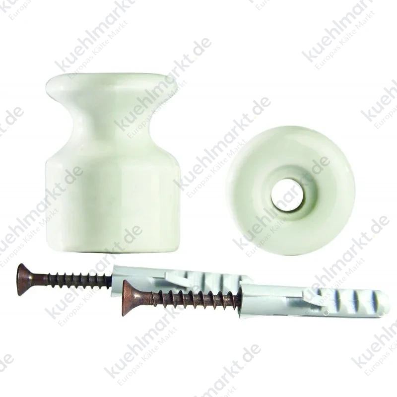 Weißes Porzellan Gambarelli Isolator mit Schrauben und Taschen 01200