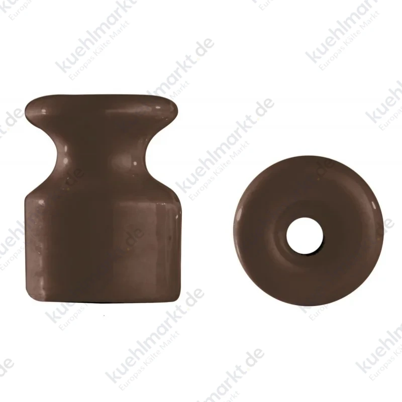 Porzellan braune Gambarelli Isolatoren mit Schrauben und Dübeln 01202