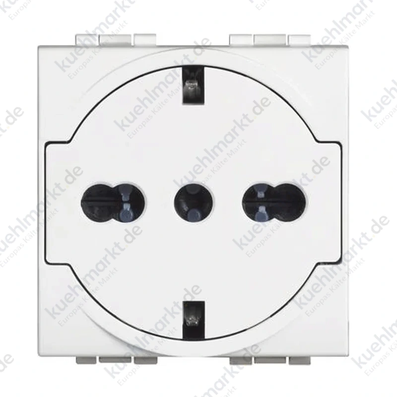 Bticino LivingLight FLAT Schuko-Steckdose mit Schutzart weiß 10/16A N4140/16F